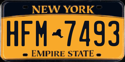 NY license plate HFM7493