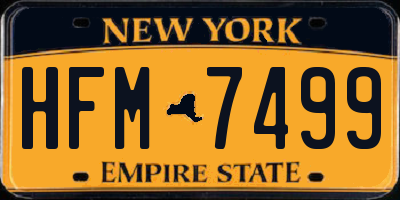 NY license plate HFM7499
