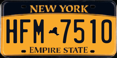 NY license plate HFM7510