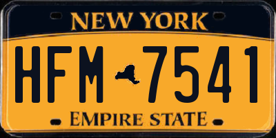 NY license plate HFM7541