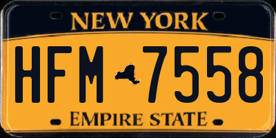 NY license plate HFM7558