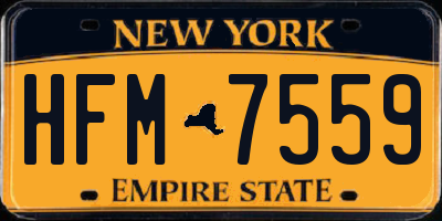 NY license plate HFM7559