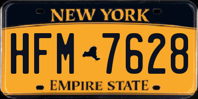 NY license plate HFM7628