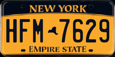 NY license plate HFM7629