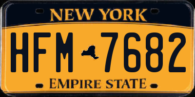 NY license plate HFM7682