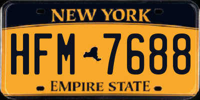 NY license plate HFM7688