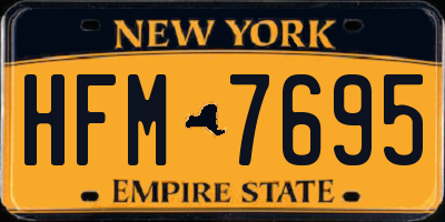 NY license plate HFM7695