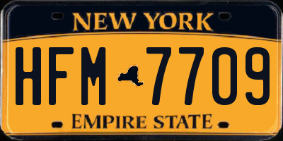 NY license plate HFM7709