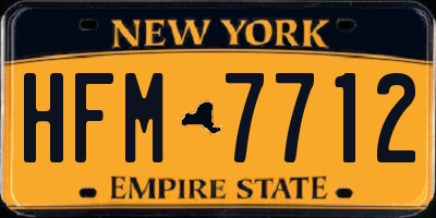 NY license plate HFM7712