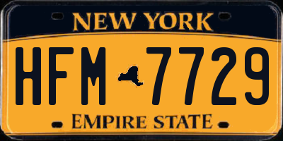 NY license plate HFM7729