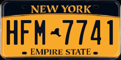 NY license plate HFM7741