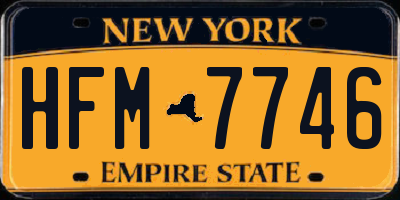NY license plate HFM7746