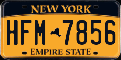 NY license plate HFM7856