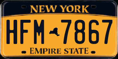 NY license plate HFM7867