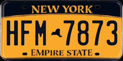 NY license plate HFM7873