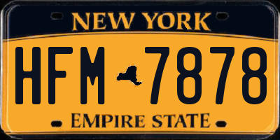 NY license plate HFM7878