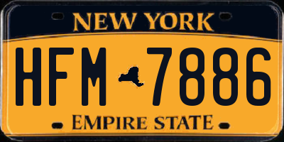 NY license plate HFM7886