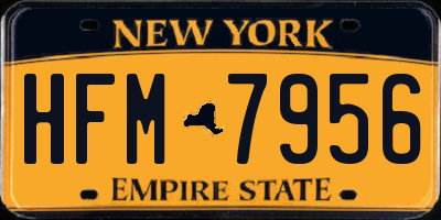 NY license plate HFM7956