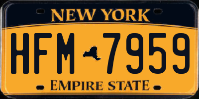 NY license plate HFM7959