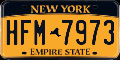 NY license plate HFM7973