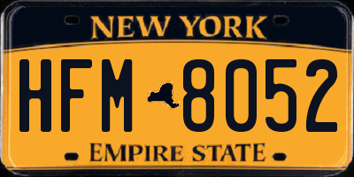 NY license plate HFM8052