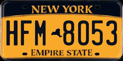 NY license plate HFM8053