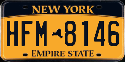 NY license plate HFM8146