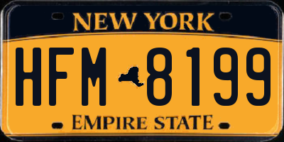 NY license plate HFM8199