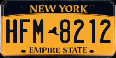 NY license plate HFM8212