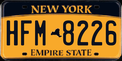 NY license plate HFM8226