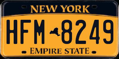 NY license plate HFM8249