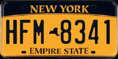 NY license plate HFM8341