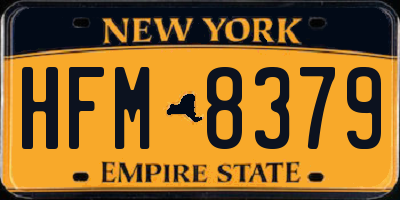 NY license plate HFM8379
