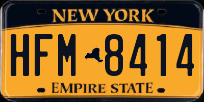 NY license plate HFM8414