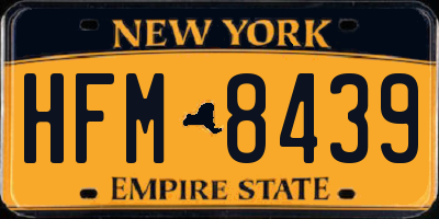 NY license plate HFM8439