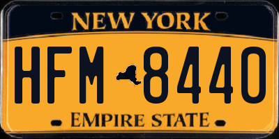 NY license plate HFM8440