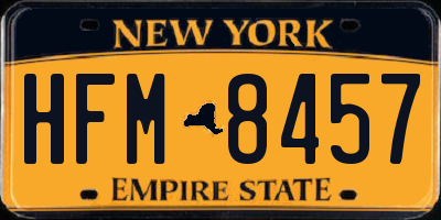 NY license plate HFM8457