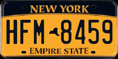 NY license plate HFM8459