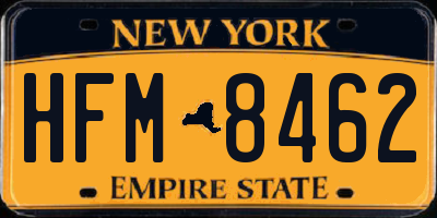 NY license plate HFM8462