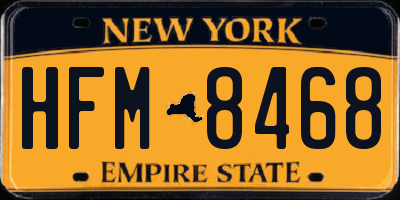 NY license plate HFM8468