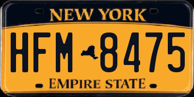 NY license plate HFM8475
