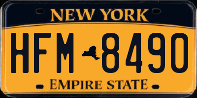 NY license plate HFM8490