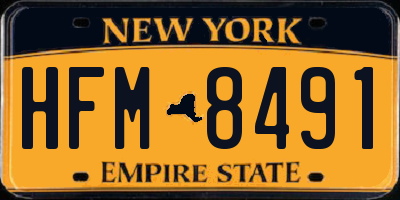 NY license plate HFM8491