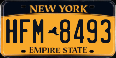 NY license plate HFM8493