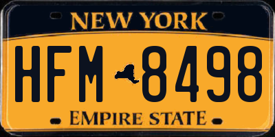 NY license plate HFM8498