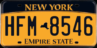 NY license plate HFM8546