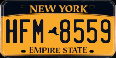 NY license plate HFM8559
