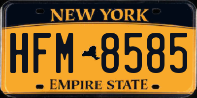 NY license plate HFM8585