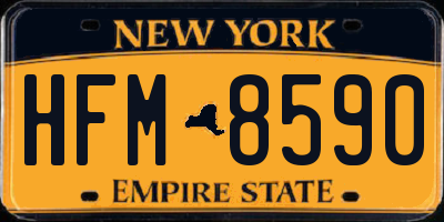 NY license plate HFM8590