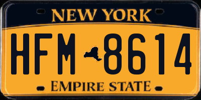 NY license plate HFM8614